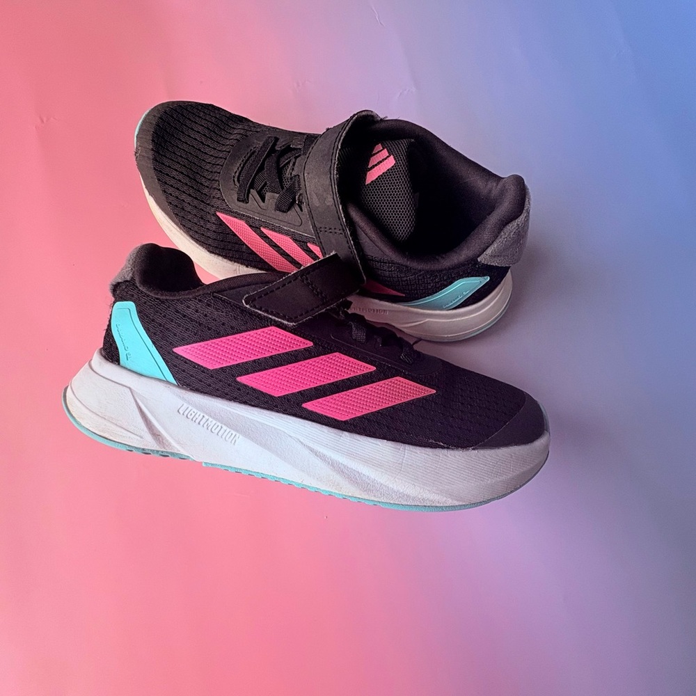 Adidas Kids Sneakers - Black, Pink, and Blue